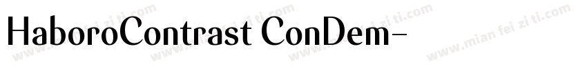 HaboroContrast ConDem字体转换